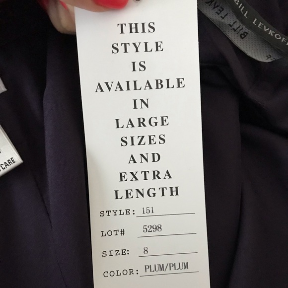 Bill Levkoff bridesmaid dress-new with tags-Plum - Picture 4 of 4